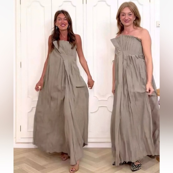 NWT ZARA PLEATED WRINKLED DRESS ZW COLLECTION - Picture 5 of 7